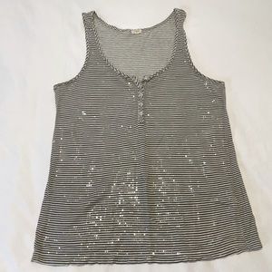 J. Crew Striped Sequin Top